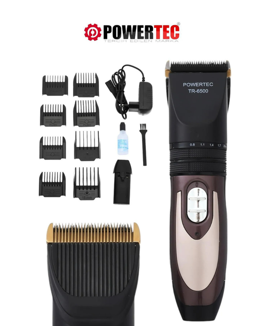 Powertec TR-6500 Profesyonel Yedek Bataryalı Şarjlı Saç Sakal Tıraş Makinesi