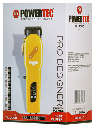 Powertec TR-3000 Profesyonel Şarjlı Saç Sakal Tıraş Makinesi