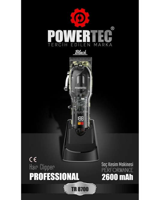 Powertec TR-8700 Saç Sakal Tıraş Makinesi (Black)