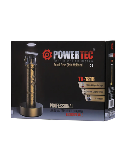 Powertec Tr-1818 Şarjlı Tıraş Makinesi Saç-Sakal-Ense-Vücut