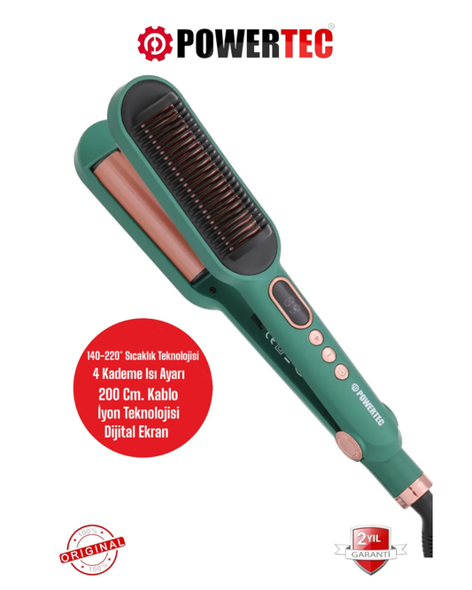 Powertec TR-2820 Fırçalı-Dalgalı Ionic Saç Düzleştirici
